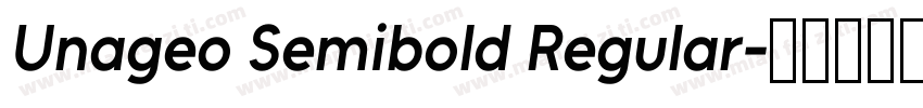 Unageo Semibold Regular字体转换